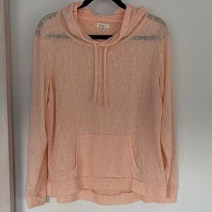 Weatherproof Peach Hooded Sweatshirt